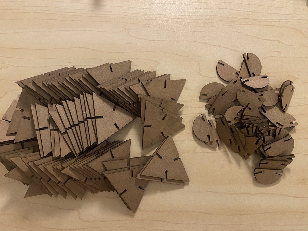 Pieces before assembly