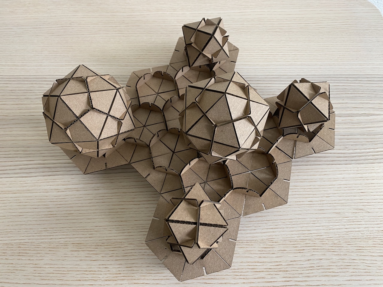 Collection of all press fit cardboard shapes