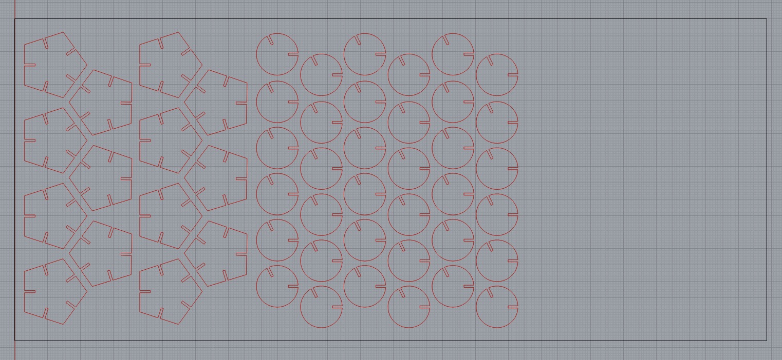 Rhino layout for laser cutting