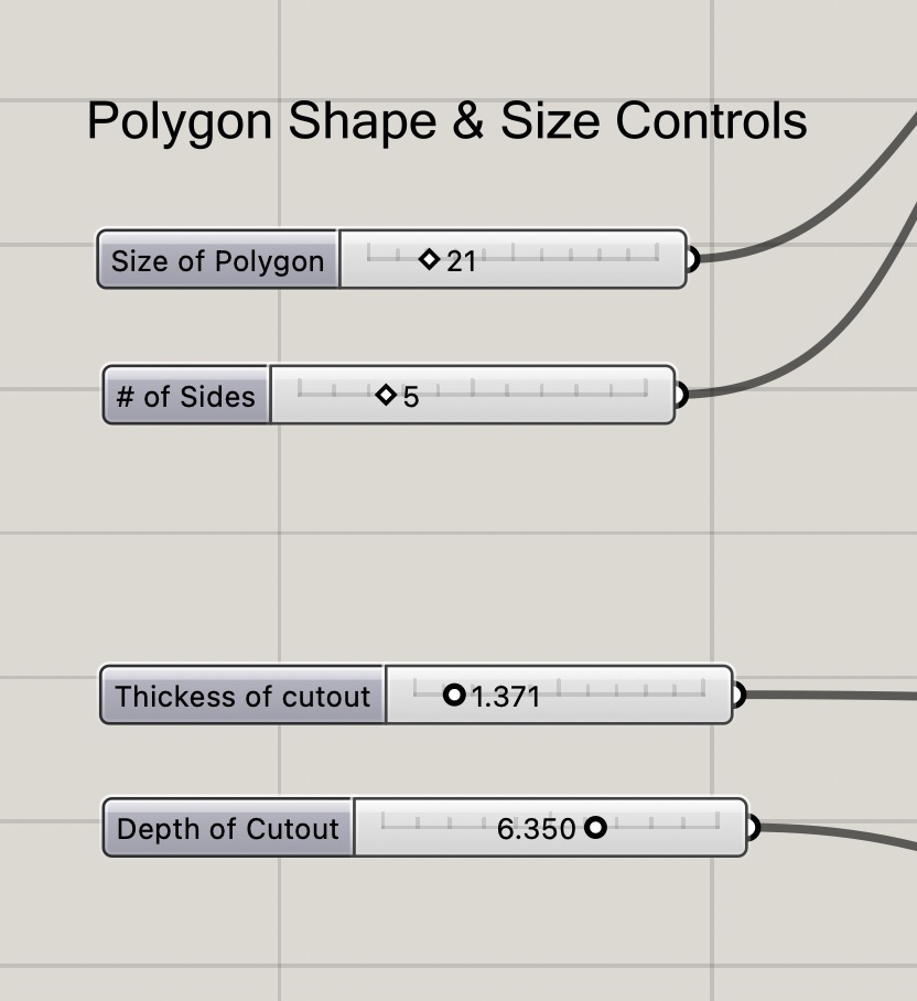 Polygon modification controls