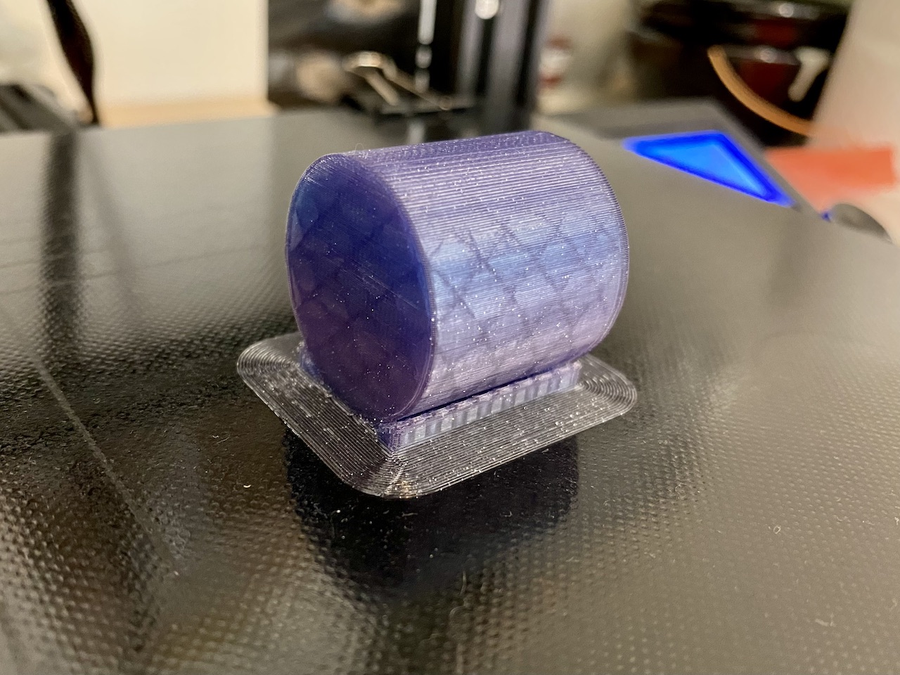 Cylinder printed on its side