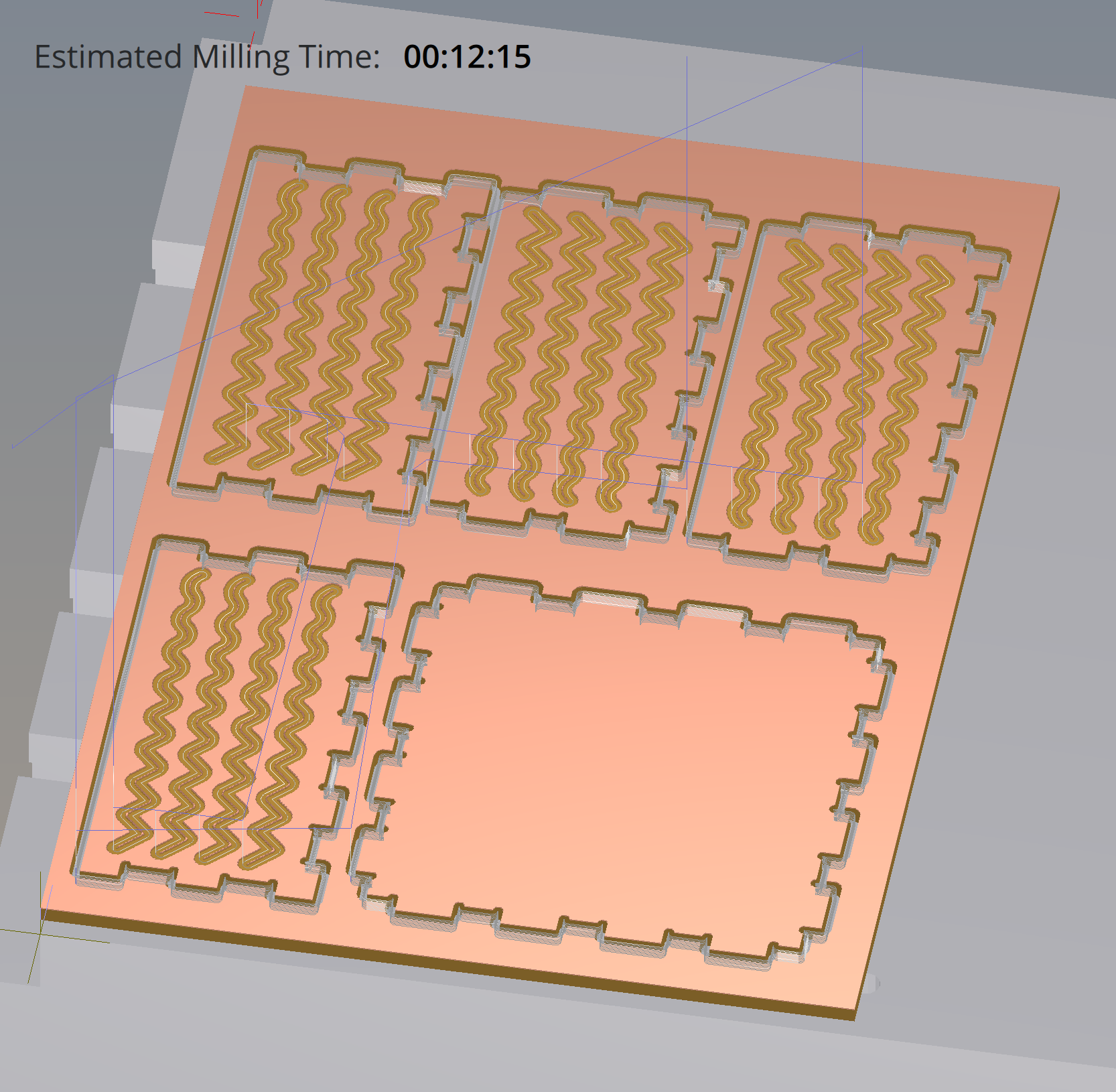 Bantam tools layout for final box cuts