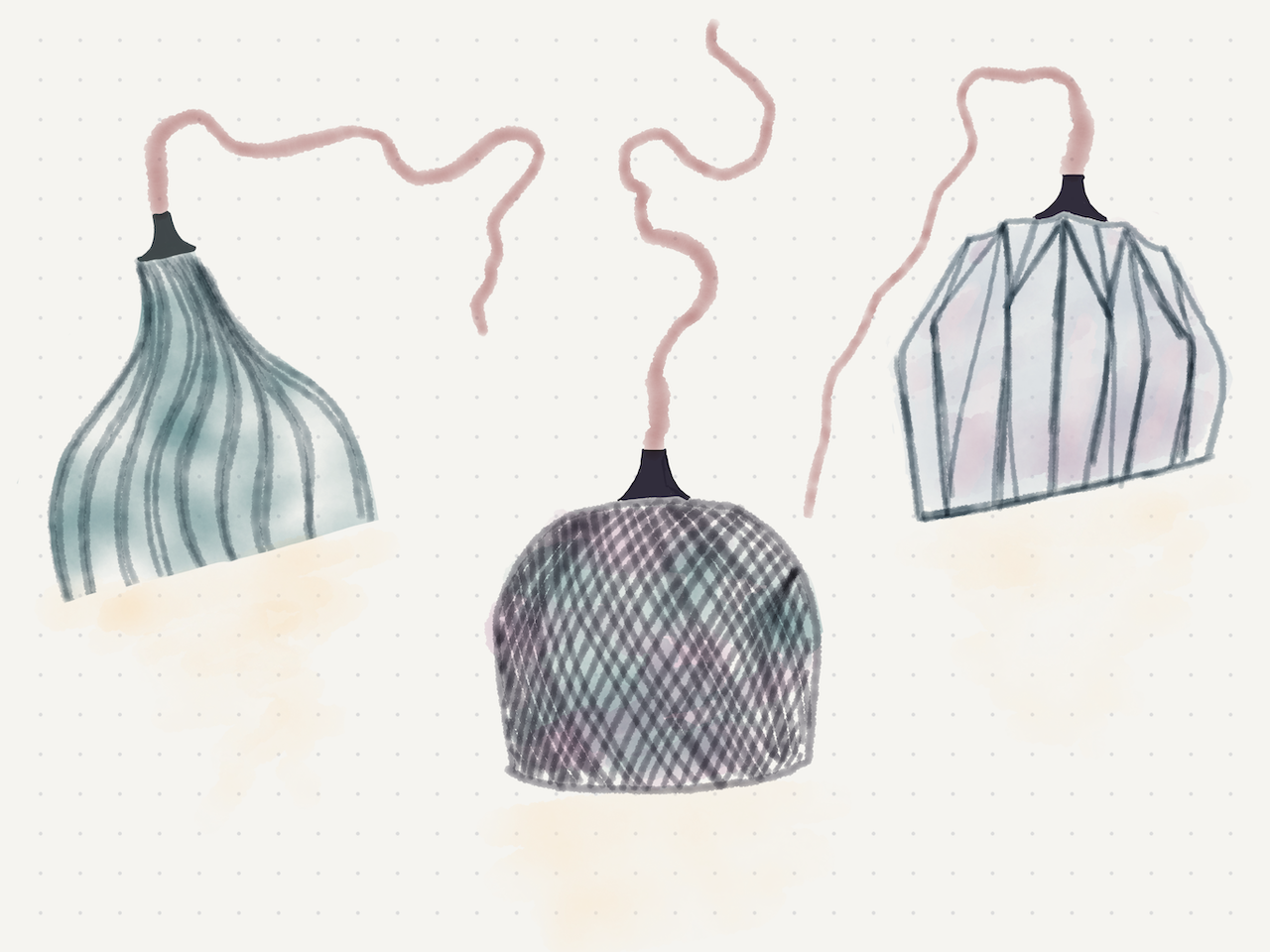 Lamp design sketches
