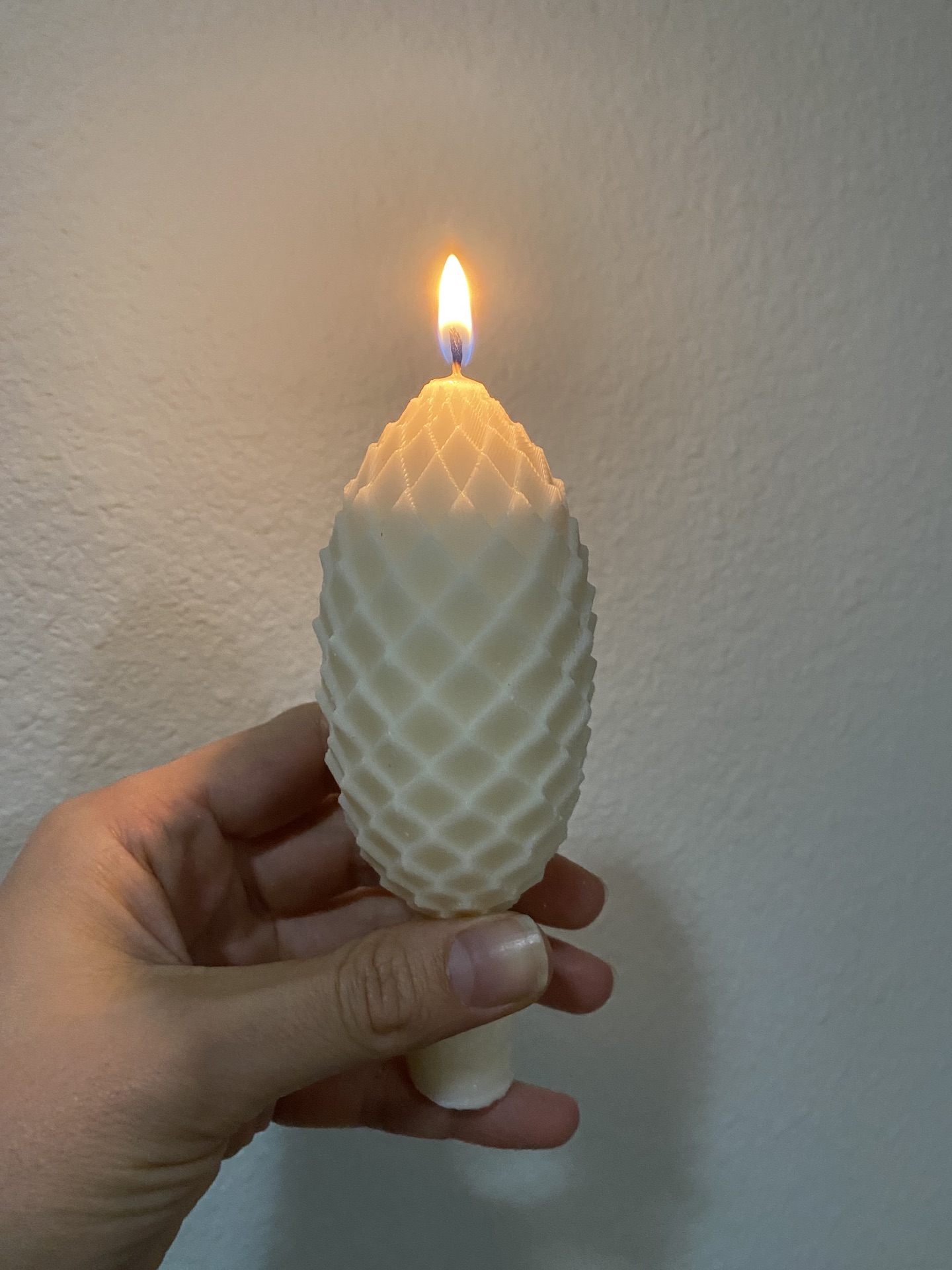 Lit candle